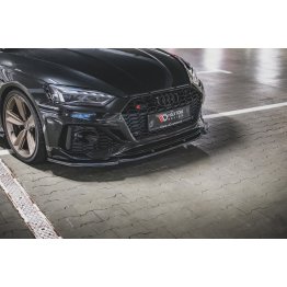 Накладка сплиттер на передний бампер на Audi RS5 B9 рестайл